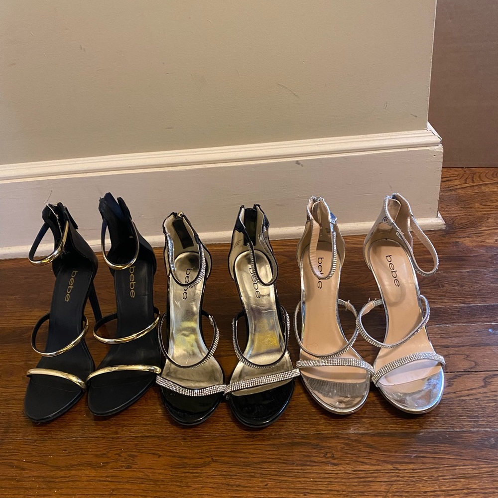 BeBe Stilettos- all 3 pair for $80